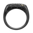 EFFY Round Black Sapphire Fashion Ring in Black Ruthenium Plated Sterling Silver. SIZE 10sil Cheap