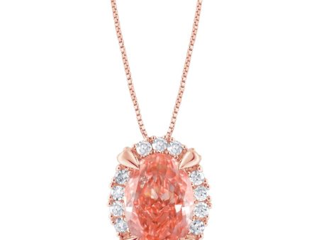 Signature EcoLove 1-3 4 CTW Fancy Pink Lab Grown Diamond Pendant in 14KT Rose Gold Supply