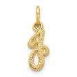 14KT Yellow Gold 16X7MM Initial Pendant-Chain Not Included; Initial J Online now