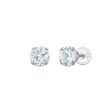 White Sapphire Birthstone Stud Earrings in 10KT Gold Cheap