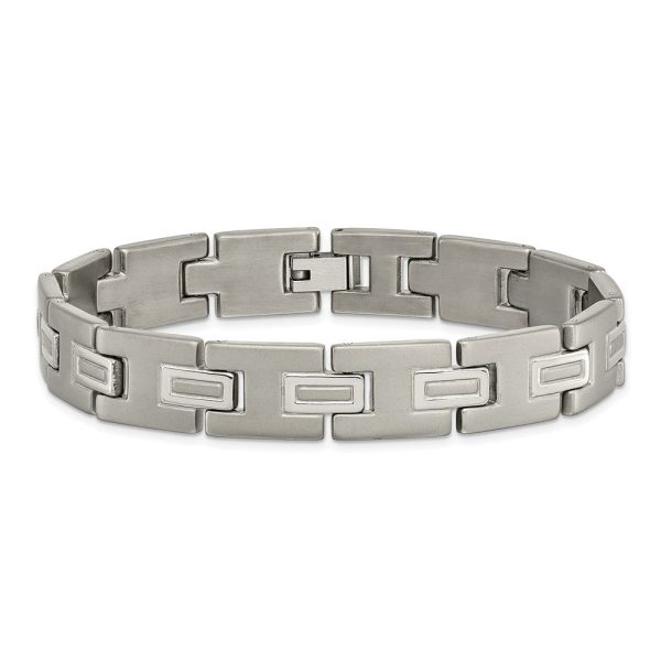 Titanium Brushed and Polished 8.75in Bracelet Sale