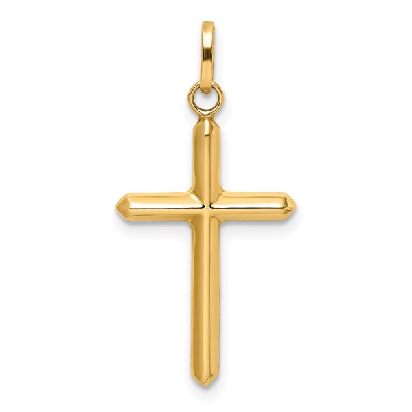 14KT Yellow Gold Cross Pendant. Chain Not Included Sale