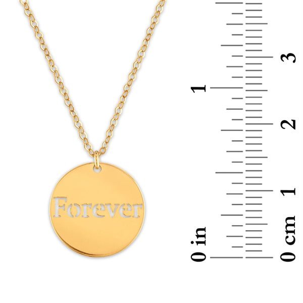 10KT Yellow Gold 18-inch Forever Pendant Online Hot Sale