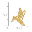 14KT Yellow Gold 19X18MM Hummingbird Pendant. Chain Not Included Sale