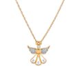 LoveSong 1 14 CTW Diamond Angel 18-inch Pendant in 10KT Yellow Gold Discount