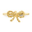 14KT Yellow Gold Bow Ring; Size 6 Online now