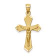 14KT Yellow Gold 30X15MM Diamond-cut Crucifix Cross Pendant. Chain Not Included Online Sale