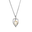 Diamond Accent Double Heart 18-inch Pendant in Two-Tone Sterling Silver For Discount