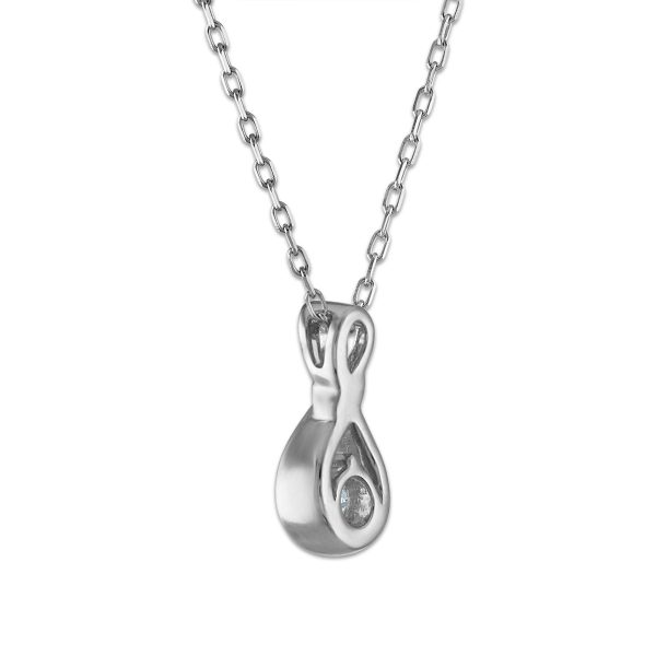 LoveSong EcoLove 1 4 CTW Lab Grown Diamond Infinity 18-inch Pendant in 10KT White Gold For Cheap