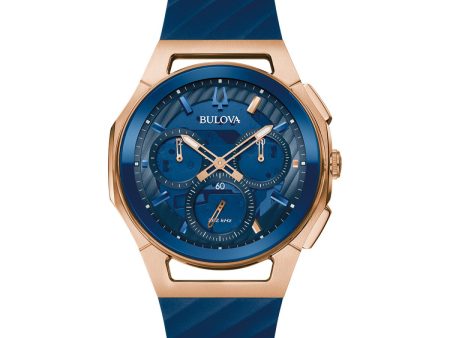 Bulova CURV Marc Anthony Collection 44MM Chronograph Watch. 97A185 Fashion