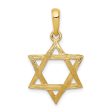 14KT Yellow Gold 24X15MM Star Of David Pendant. Chain Not Included Online Sale