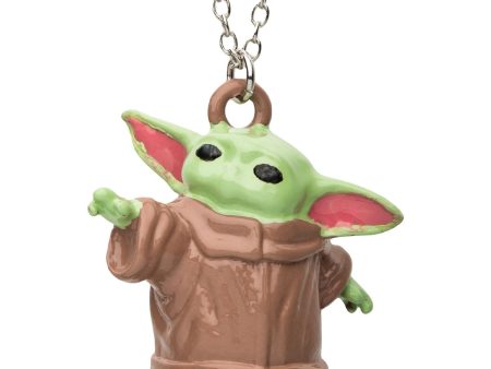 Silver-tone Base Metal 20-inch Star Wars Baby Yoda Pendant For Discount