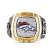 True Fans Fine Jewelry Denver Broncos 1 2 CTW Diamond Ring in Sterling Silver Supply