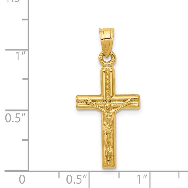 14k Hollow Crucifix Pendant. Chain not Included Hot on Sale