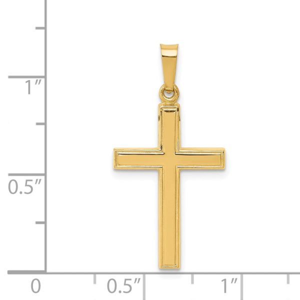 14KT Yellow Gold 28X9MM Cross Pendant. Chain Not Included Discount