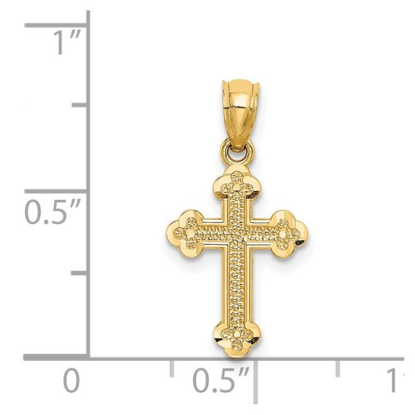 14KT Yellow Gold 22X11MM Cross Pendant-Chain Not Included Hot on Sale