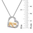 LoveSong 1 20 CTW Diamond 18-inch Mom Pendant in Sterling Silver on Sale