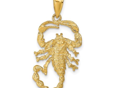 14KT Yellow Gold 30X14MM Scorpion Pendant-Chain Not Included Online Hot Sale