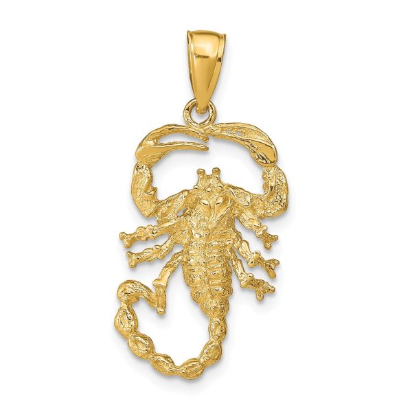 14KT Yellow Gold 30X14MM Scorpion Pendant-Chain Not Included Online Hot Sale