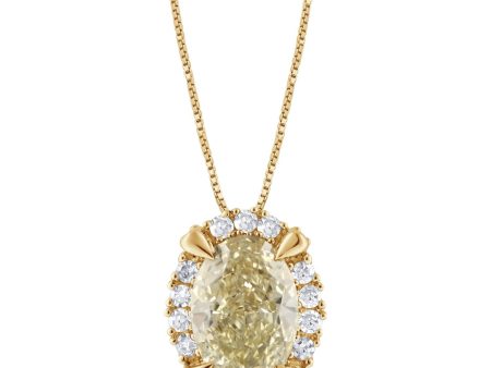 Signature EcoLove 1-3 4 CTW Fancy Yellow Lab Grown Diamond Pendant in 14KT Yellow Gold Online Hot Sale