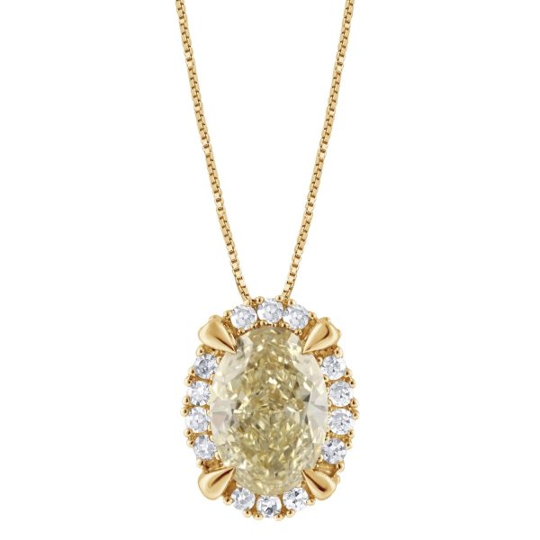 Signature EcoLove 1-3 4 CTW Fancy Yellow Lab Grown Diamond Pendant in 14KT Yellow Gold Online Hot Sale