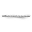 Sterling Silver Stackable Expressions Rhodium Twisted Ring Online Hot Sale