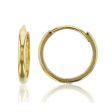 14KT Yellow Gold 14MM Huggie Hoop Earrings Cheap