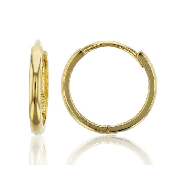 14KT Yellow Gold 14MM Huggie Hoop Earrings Cheap