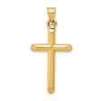 14KT Yellow Gold 35X17MM Three Dimensional Cross Pendant-Chain Not Included Cheap