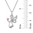 LoveSong Diamond Accent Angel 18-inch Pendant in Sterling Silver Discount