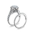 LoveSong EcoLove 2 CTW Lab Grown Diamond Halo Bridal Set in 10KT White Gold Hot on Sale