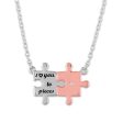 Diamond Accent -inchI Love U to Pieces-inch Pendant in Rose Gold Plated Sterling Silver on Sale