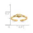 14KT Yellow Gold 1 100 CTW Heart Toe Ring Online now