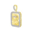 10KT Yellow Gold 1-1 2 CTW 46X27MM Jesus Christ Medal Charm. Chain not Included For Discount