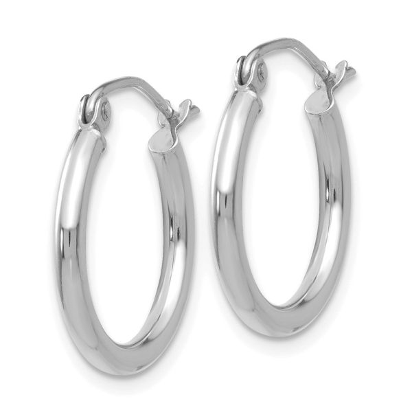 14KT White Gold 17X2MM Hoop Earrings Supply