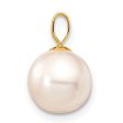 8X9MM Round Pearl Pendant in 14KT Yellow Gold. Chain not Included on Sale