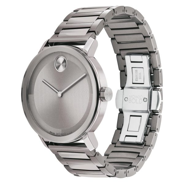 Movado Bold Evolution 2 with 40MM Grey Dial Stainless Bracelet. 3601096 Hot on Sale