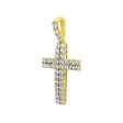 10KT Yellow Gold 1 CTW Diamond 44X21MM Cross Pendant. Chain Not Included Supply