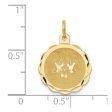 14KT Yellow Gold 22X16MM Love Birds Pendant-Chain Not Included For Cheap