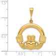 14KT Yellow Gold 32X24MM Claddagh Pendant-Chain Not Included Online