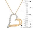 EcoLove 1 4 CTW Lab Grown Diamond 18-inch Heart Pendant in Gold Plated Sterling Silver Online Hot Sale