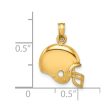 14KT Yellow Gold 20X14MM Football Helmet Pendant. Chain Not Included For Discount