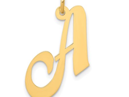 14KT Yellow Gold 20X21MM Initial Pendant; Initial A. Chain not Included For Discount