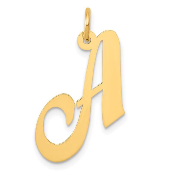 14KT Yellow Gold 20X21MM Initial Pendant; Initial A. Chain not Included For Discount