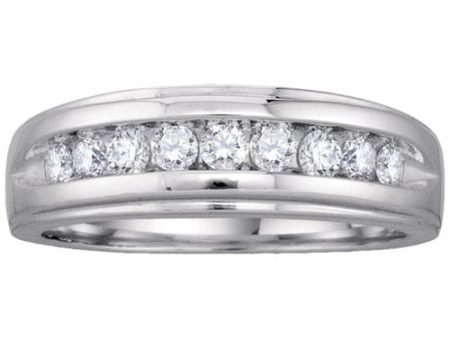 1 4 CTW Diamond Wedding Ring in 14KT White Gold Online now