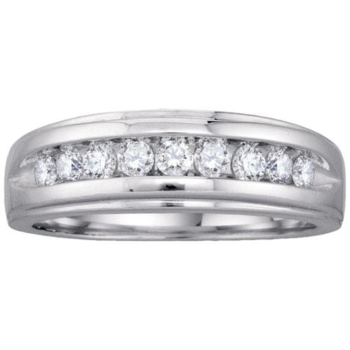 1 4 CTW Diamond Wedding Ring in 14KT White Gold Online now