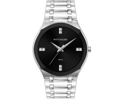 Wittnauer with 42MM Black Round Dial Stainless Steel Watch Band. WN3084 Online Hot Sale