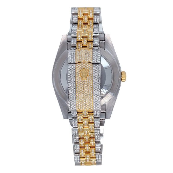 Pre-Owned Rolex Two-Tone Steel & 18K Yellow Gold Oyster Perpetual Datejust with 41X41 MM Pave Diamond Round Dial. 126333 Discount