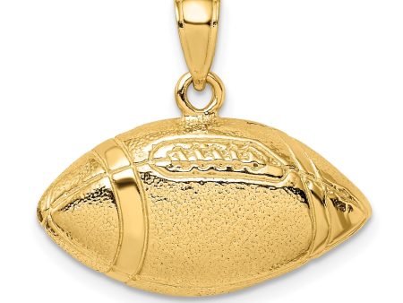 14KT Yellow Gold 12X23MM Football Charm Cheap