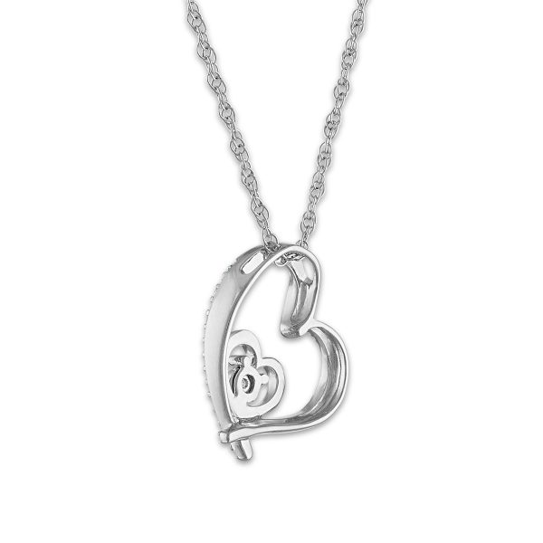 1 10 CTW Diamond Heart 18-inch Pendant in 10KT White Gold Supply